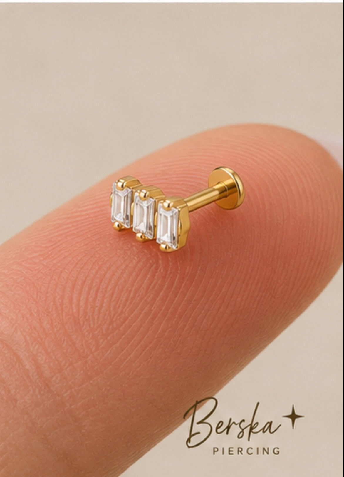 Piercing CELESTIA COLLECTION Baguette CZ