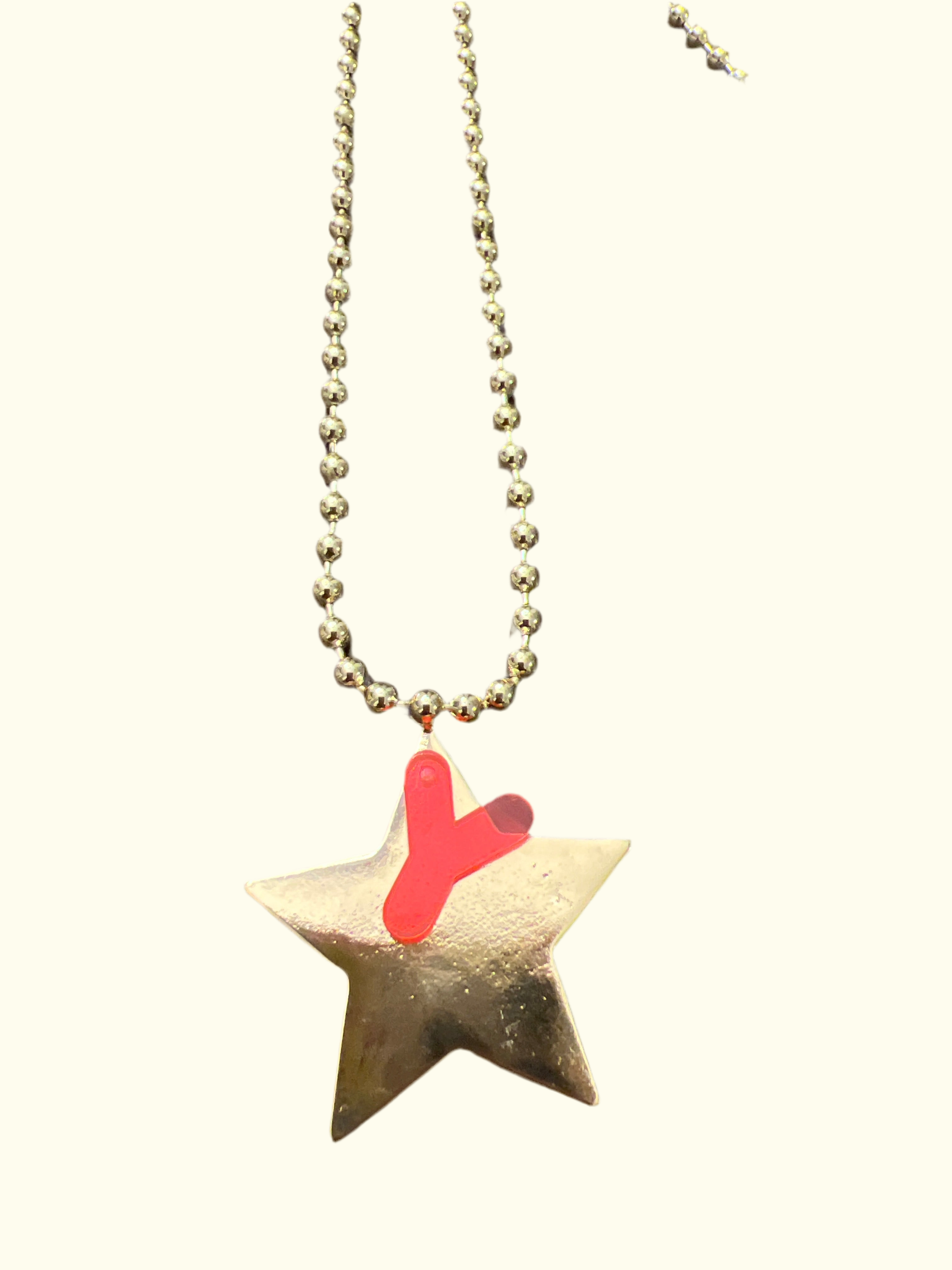 Necklace long Star initials
