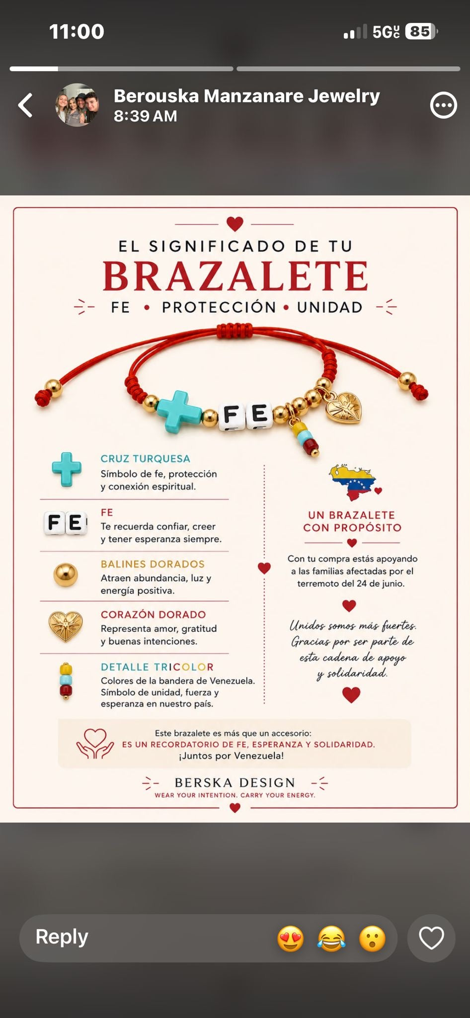 Hilitos rojo FE Cruz Vzla