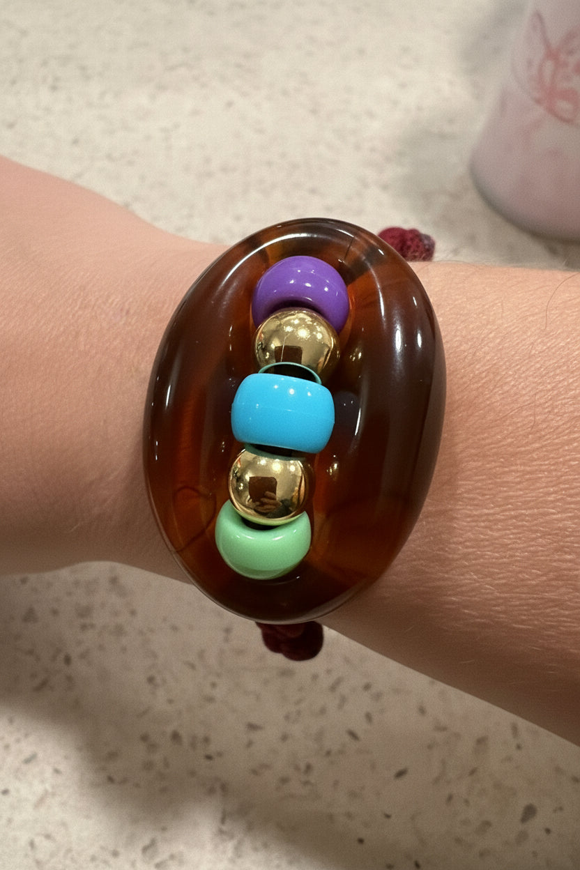 Bracelet colorful coffee bean