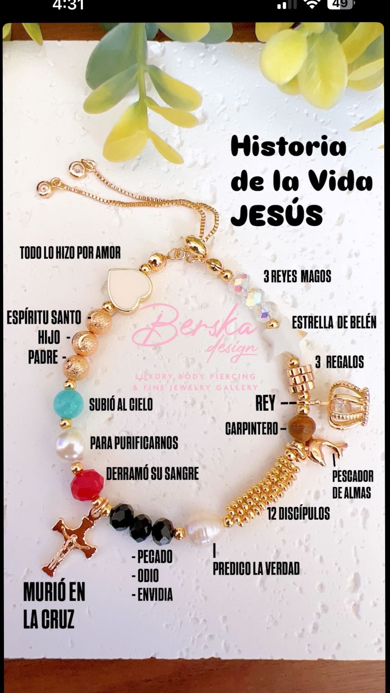Brazalete vida de Jesús