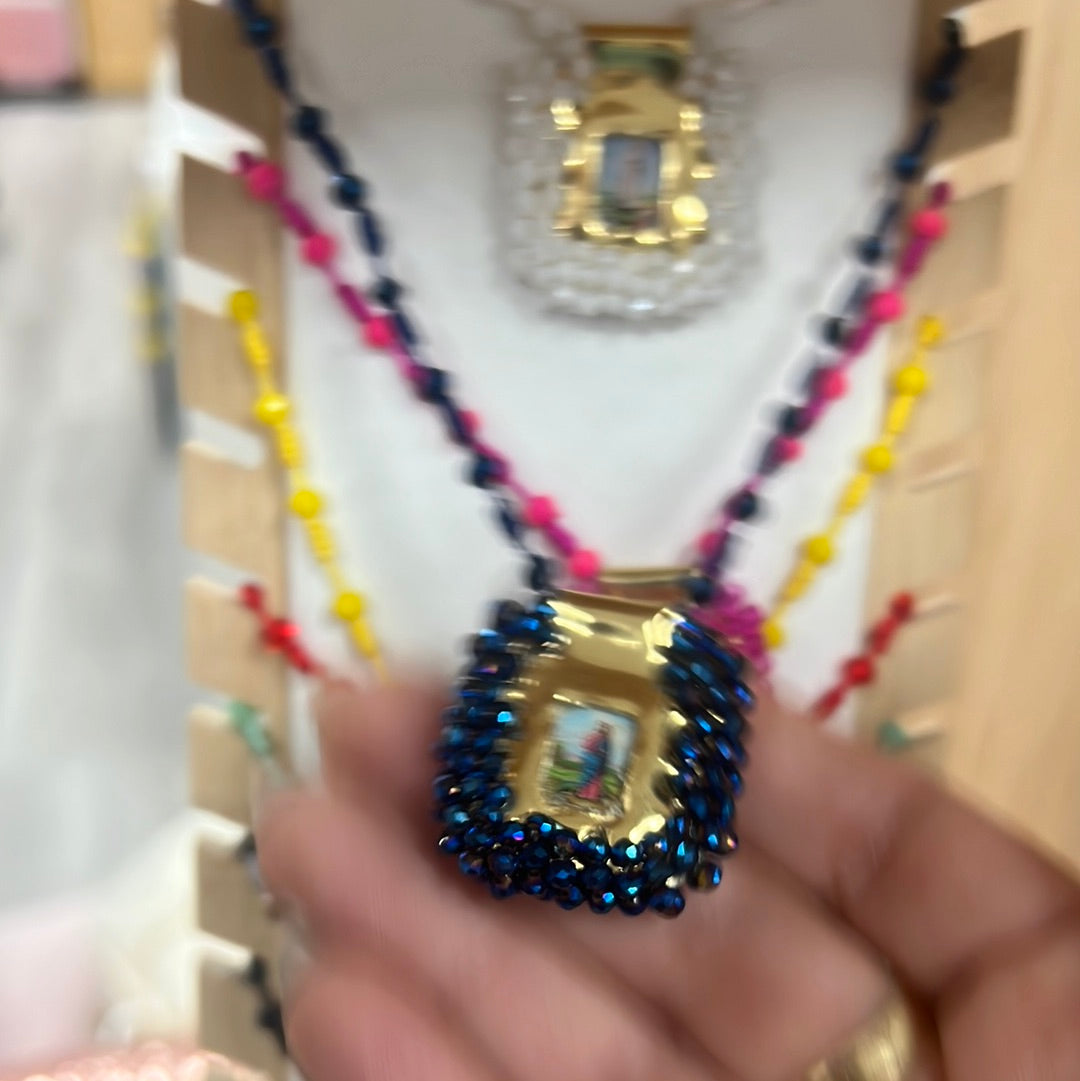 Necklace escapulario single regular Square