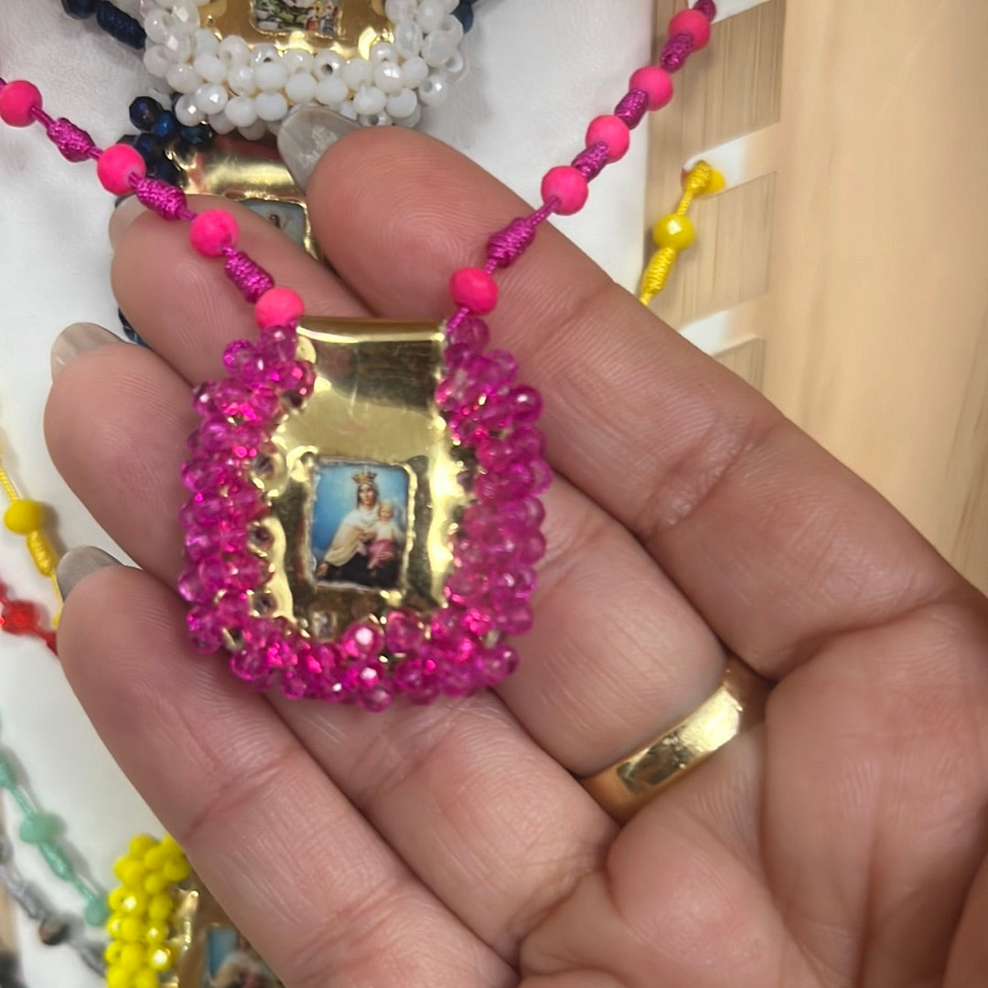 Necklace escapulario single regular Square