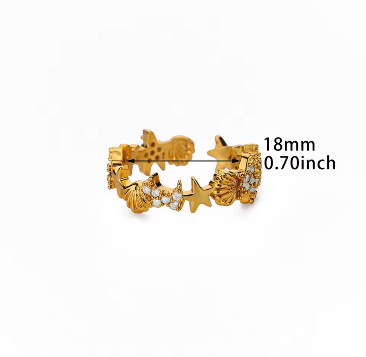 Seashells thin Ring