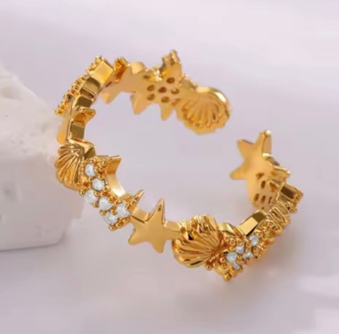 Seashells thin Ring
