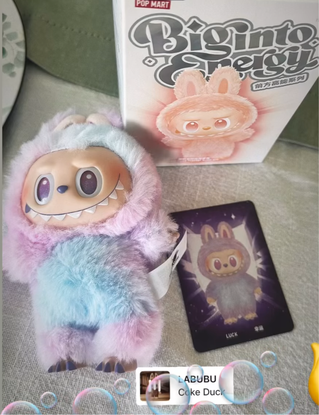正規品 lububu BigintoEnergy LUCK Labubu ラブブ Luck Big into energy LABUBU POPMART Big into