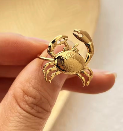 Crab gold Ring