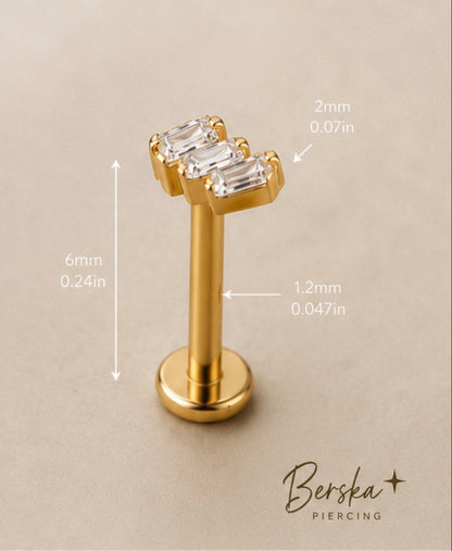 Piercing Celestia Collection BAGUETTE CZ