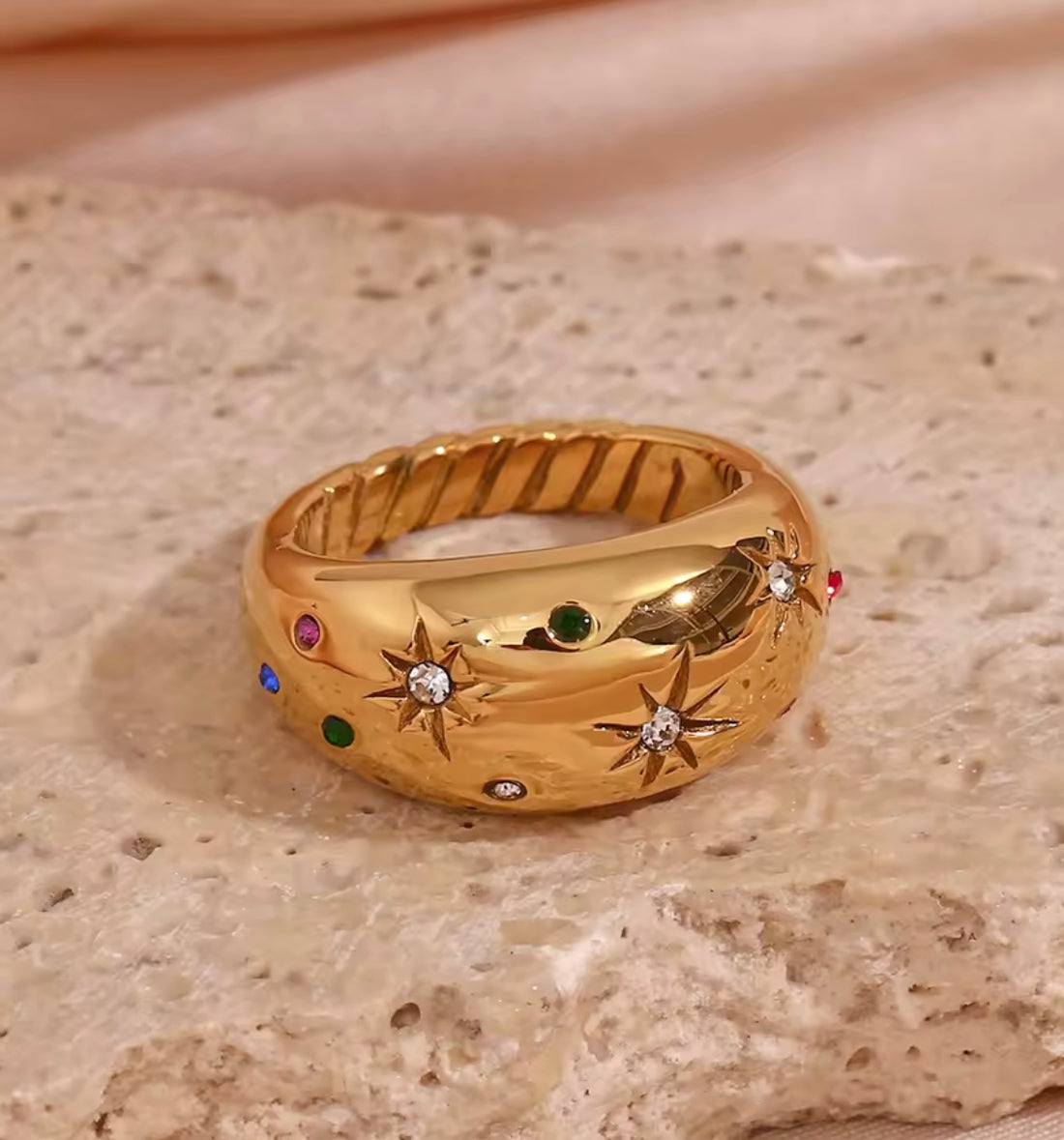 Little cristals, chunky Ring