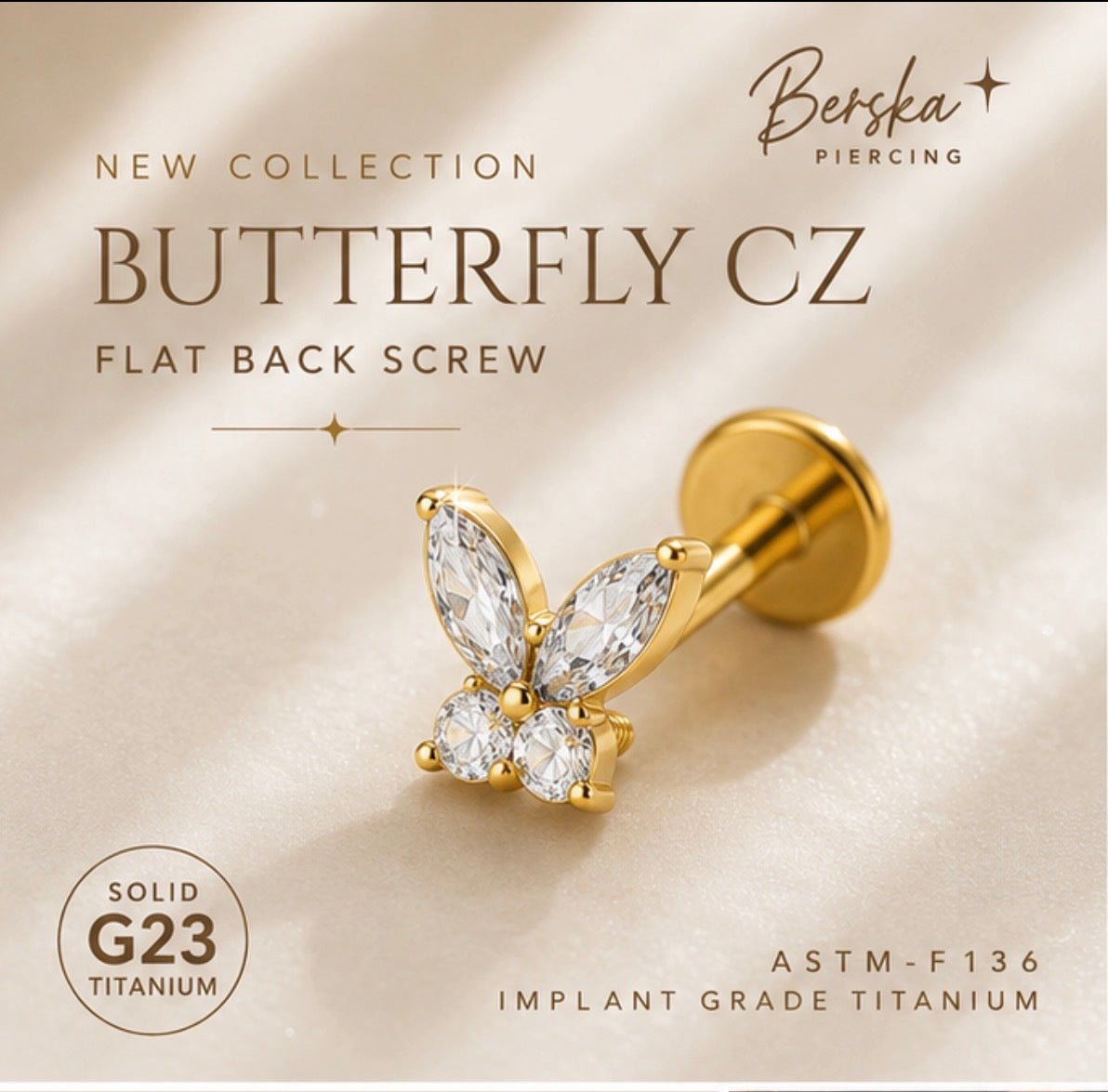 Piercing CELESTIA Butterfly CZ