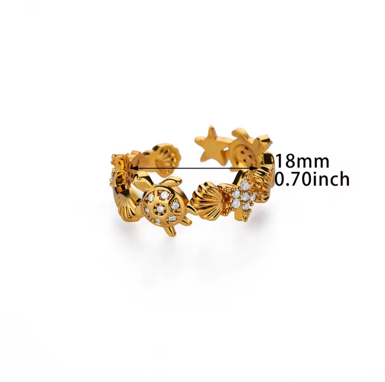 Seashells thin Ring