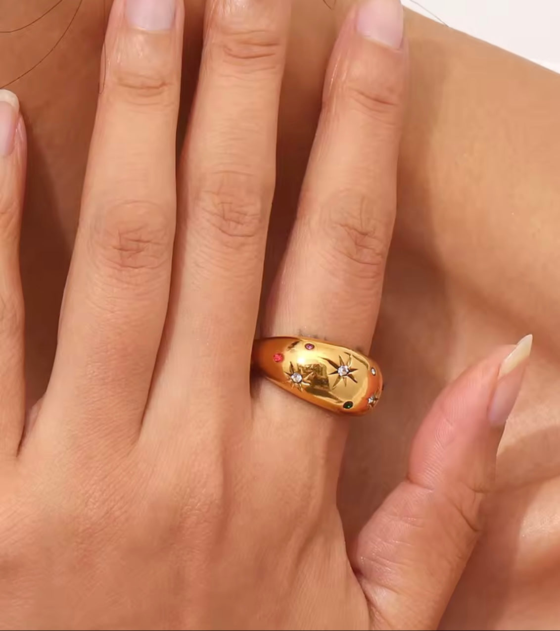 Little cristals, chunky Ring