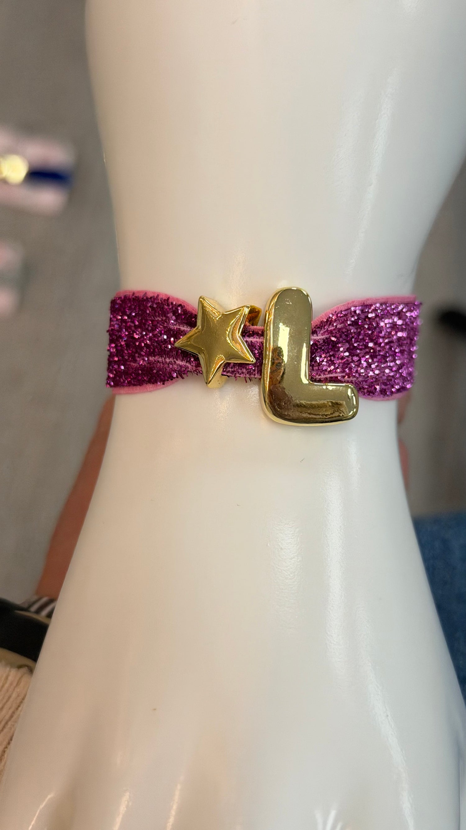 Sparkling Elastic brazalete (letter)