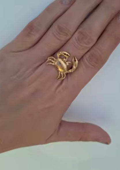 Crab gold Ring