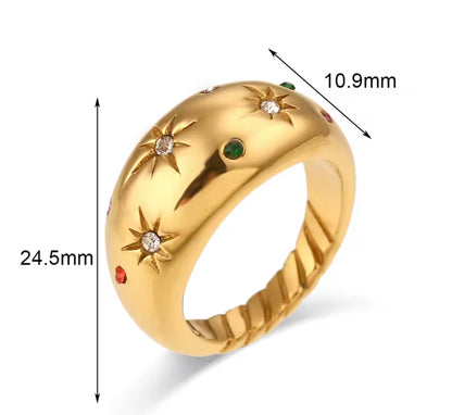 Little cristals, chunky Ring