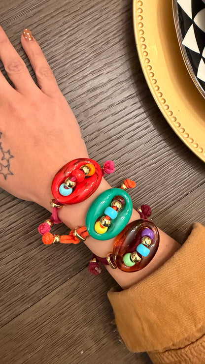 Bracelet colorful coffee bean