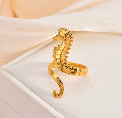 Seahorse adjustable Ring