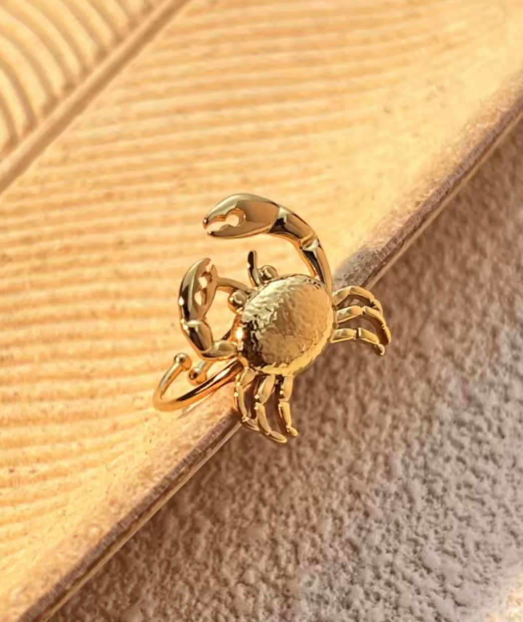 Crab gold Ring