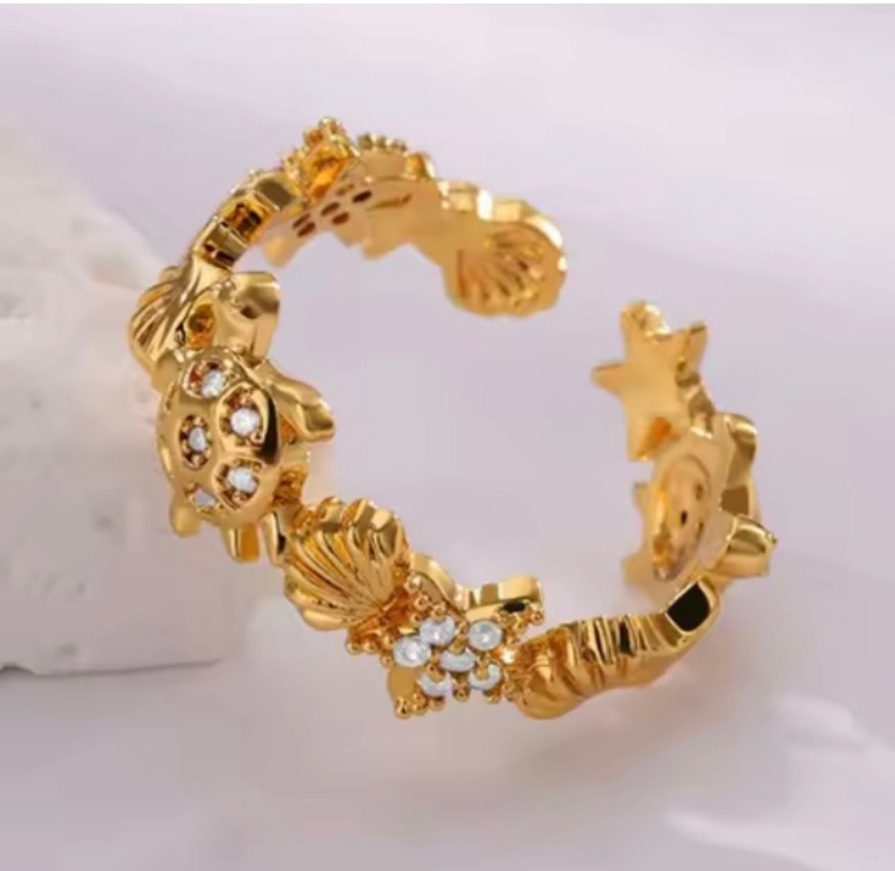 Seashells thin Ring