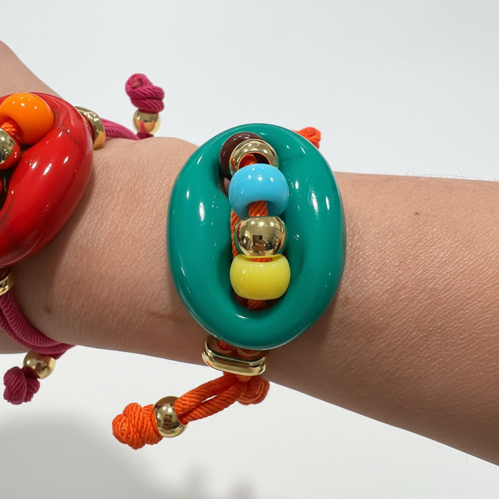 Bracelet colorful coffee bean