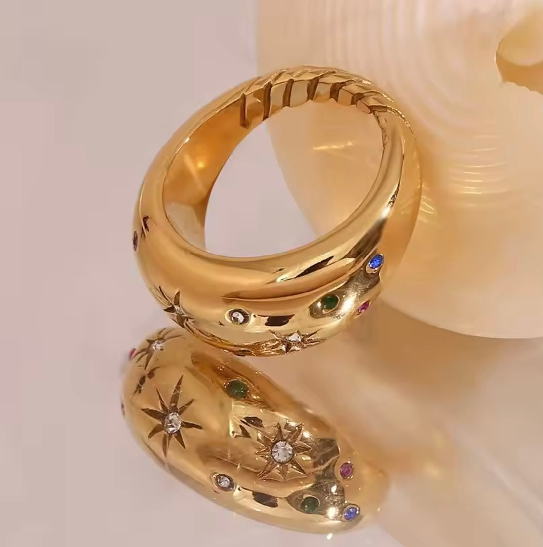 Little cristals, chunky Ring