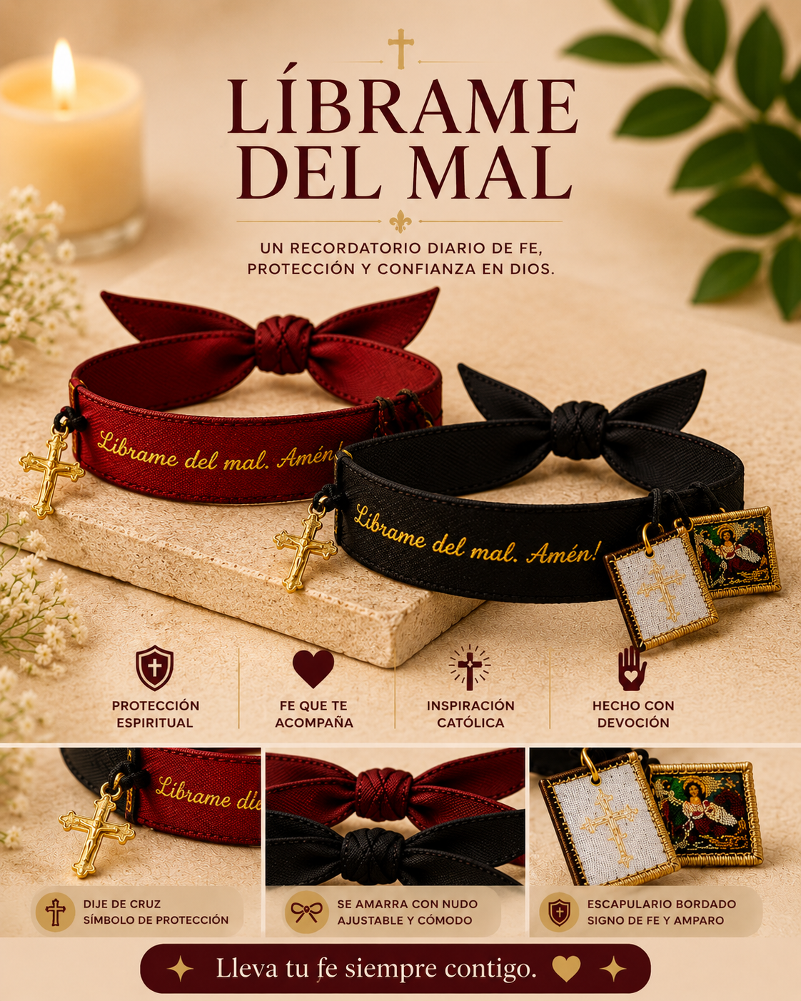 Bracelet Líbrame del mal Amén