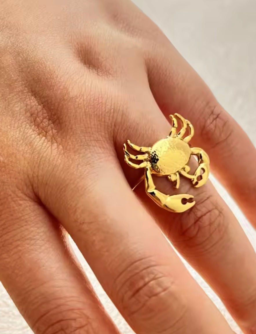 Crab gold Ring