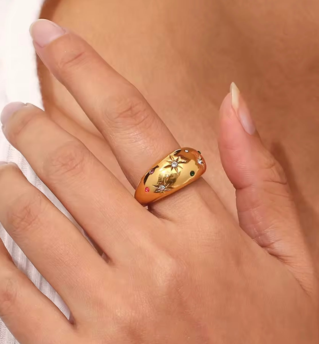 Little cristals, chunky Ring