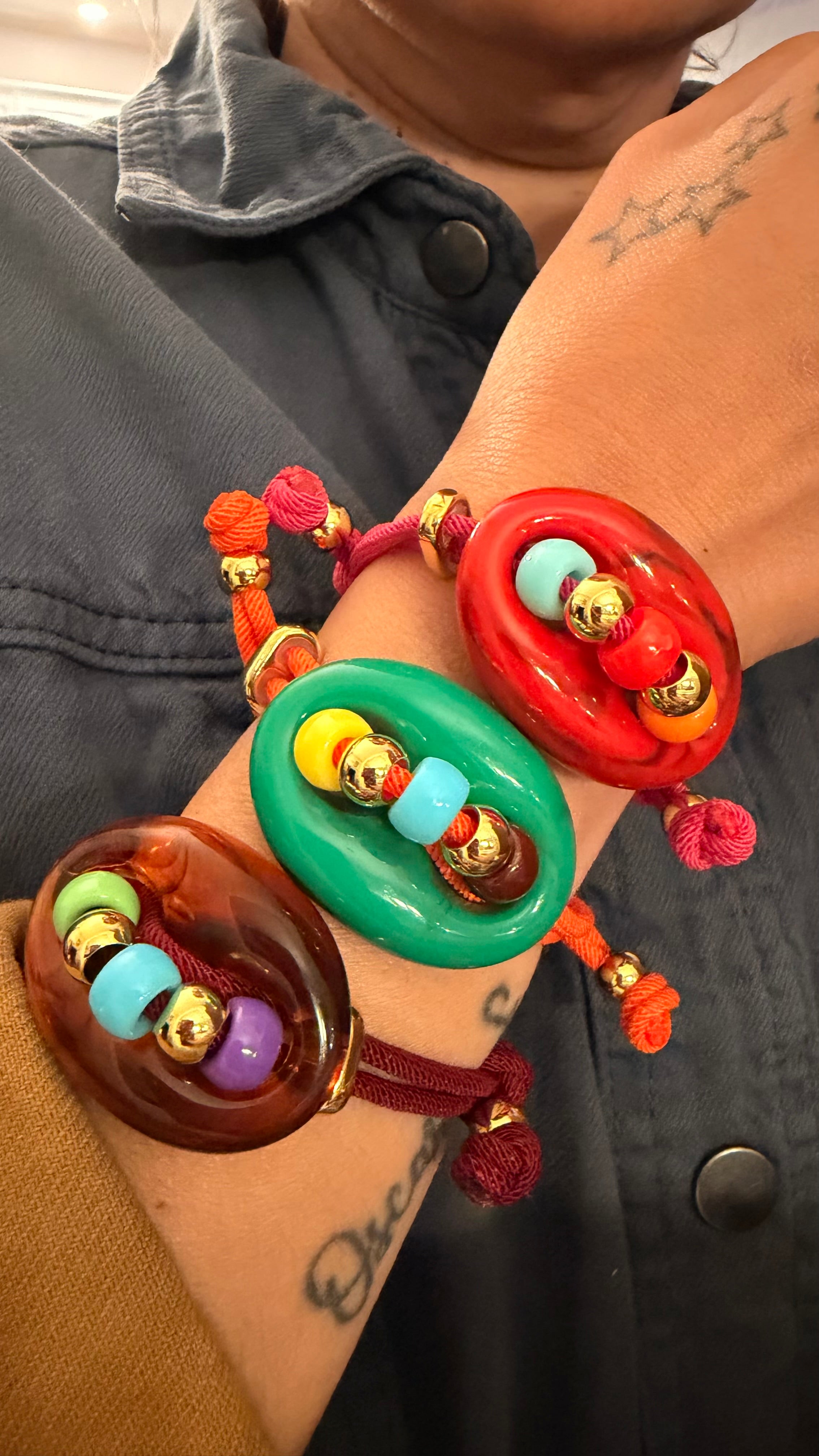 Bracelet colorful coffee bean