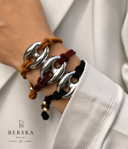 Bracelet coffee bean silver