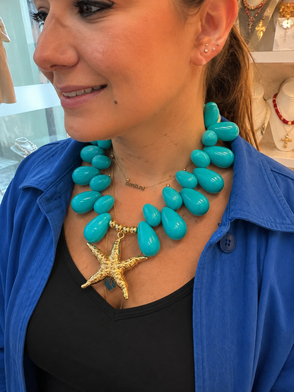 Necklace Big Drop stones!