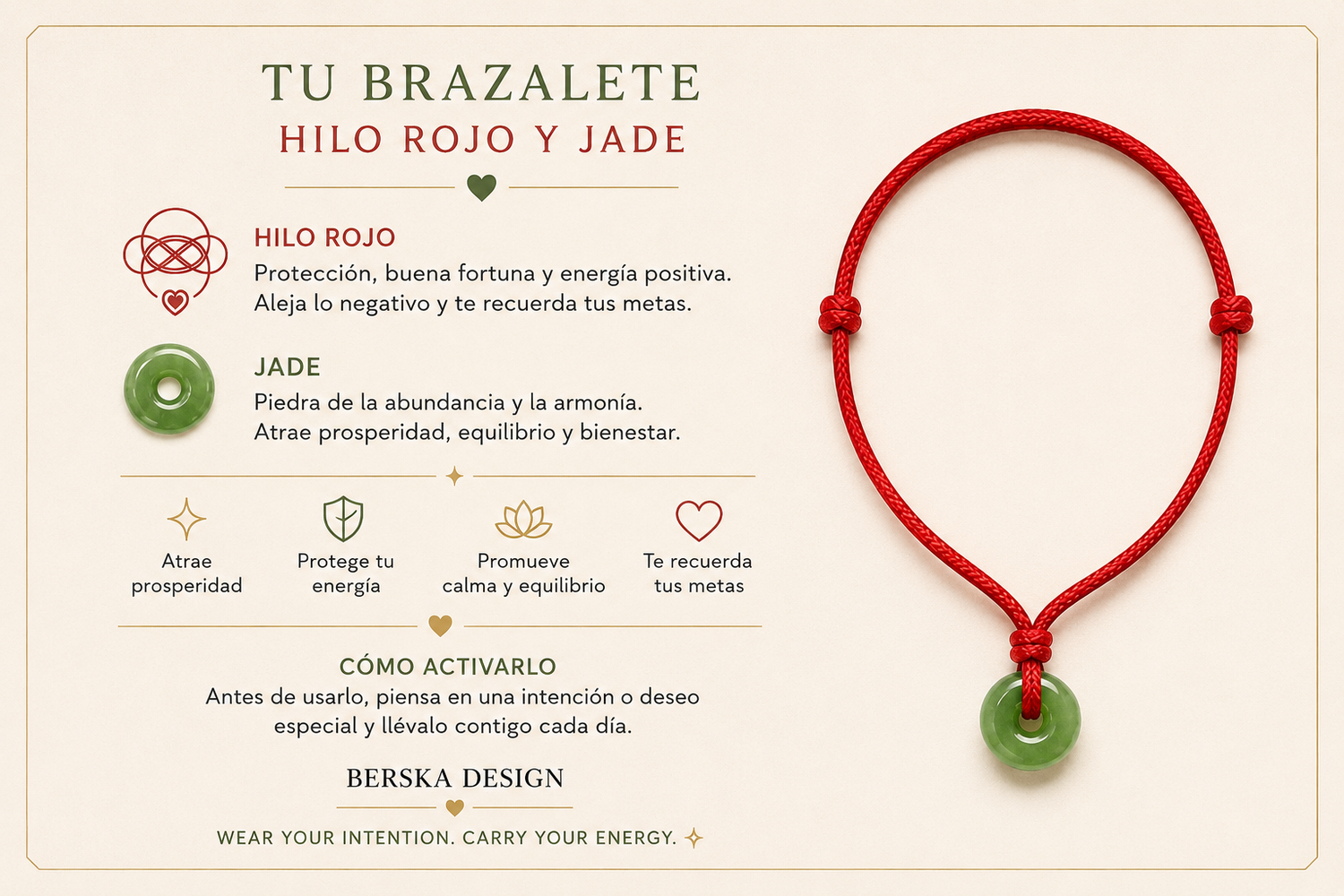 Hilito rojo Jade mini Protección
