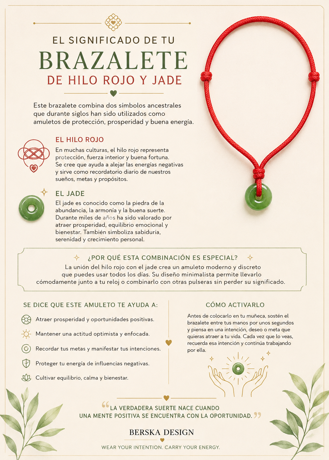 Hilito rojo Jade mini Protección
