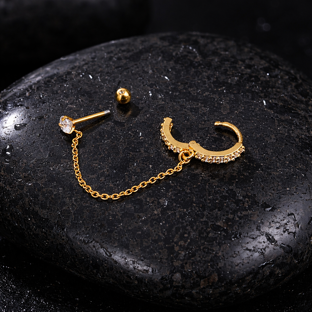 Piercing Hoop-chain-studs