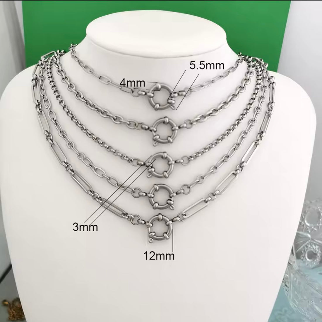 Sailor Clasp Necklace silver