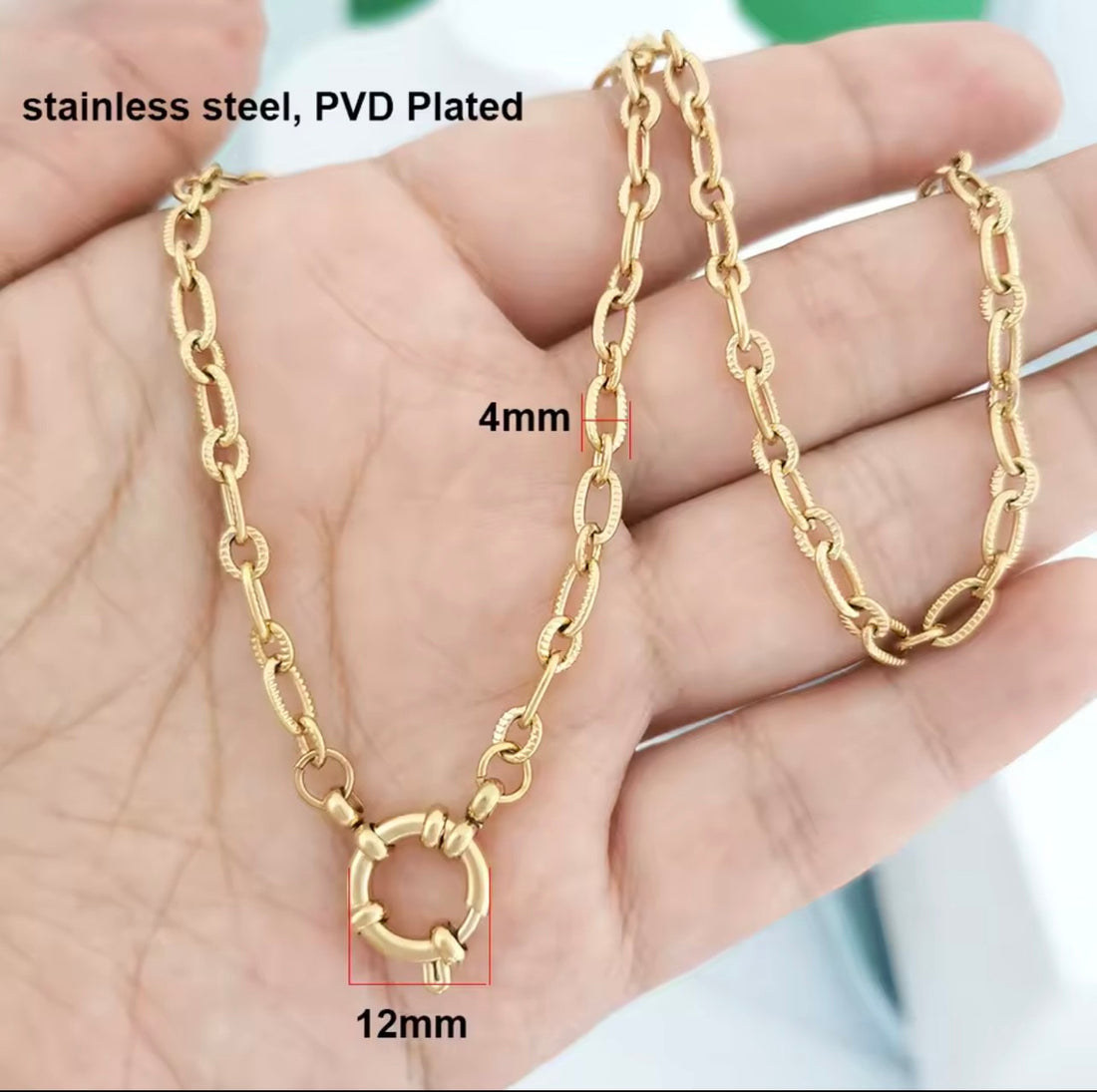 Sailor Clasp Necklace gold 4mm