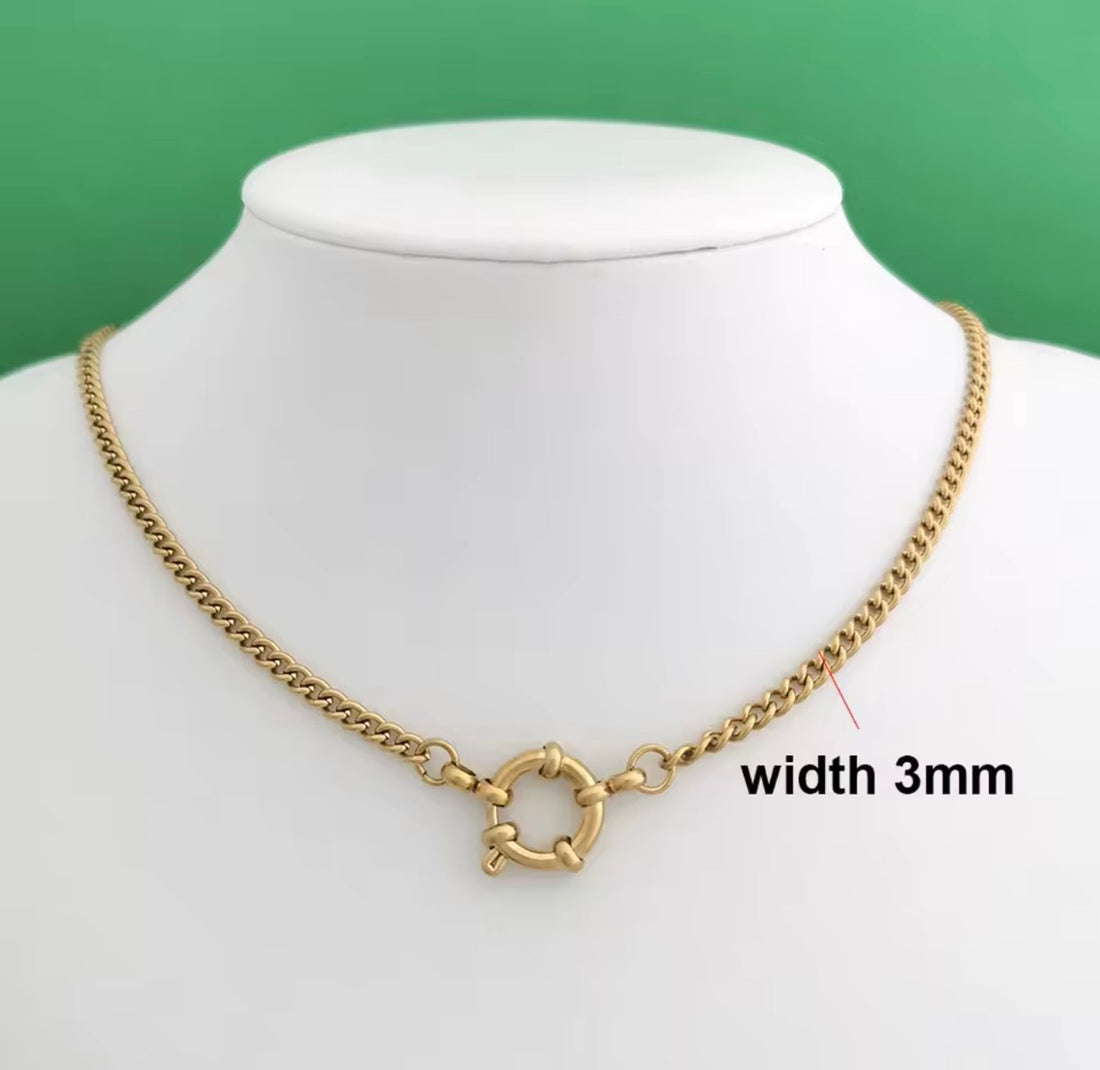 Sailor Clasp Necklace gold 3mm