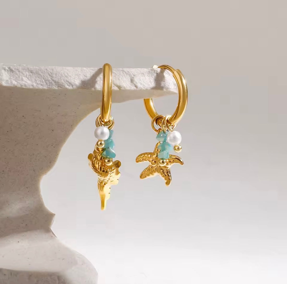 Ocean Charms Hoops earrings