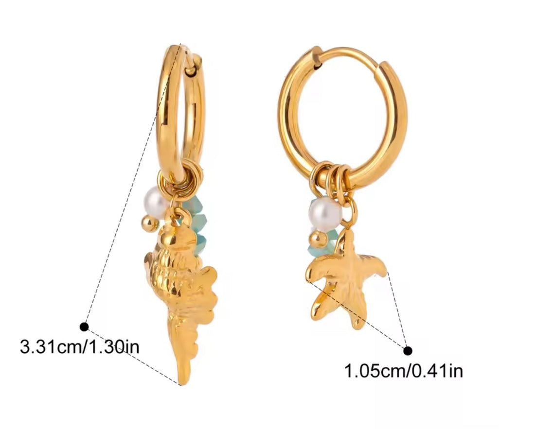 Ocean Charms Hoops earrings
