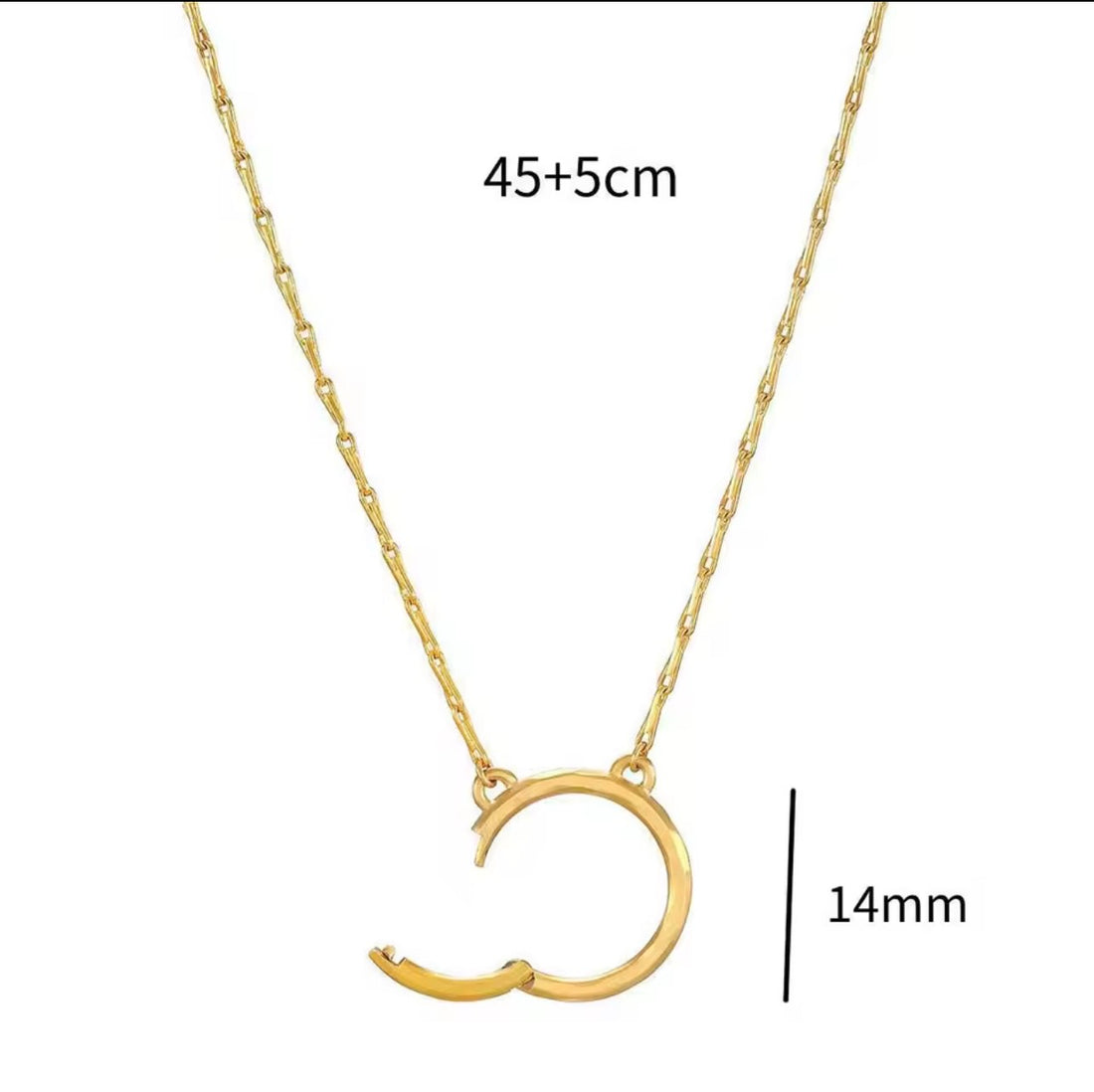 28-Inch Chain Charm Necklace in Gold