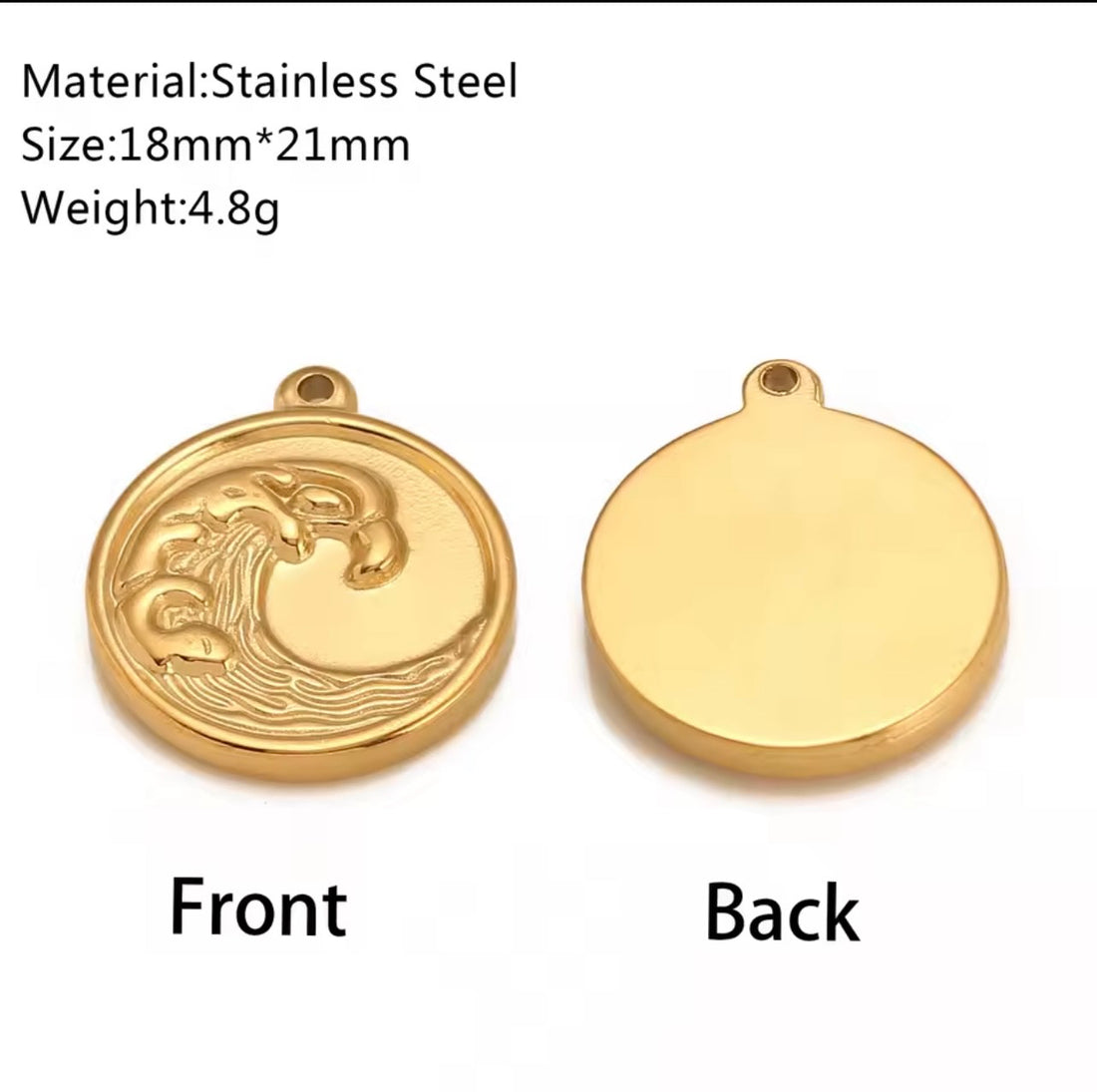 Sea wave charm 