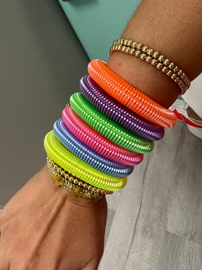 Bracelet retro neon slinky x6 size medium