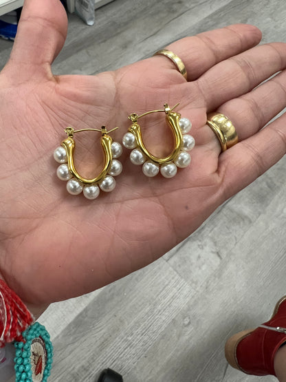 Earrings Hoops pearls